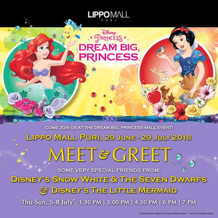 disney dream big princess event in lippo mall puri st. moritz