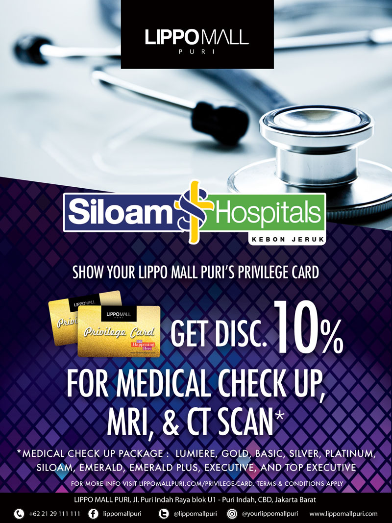siloam hospital kebon jeruk promo with privilege card in lippo mall puri st. moritz