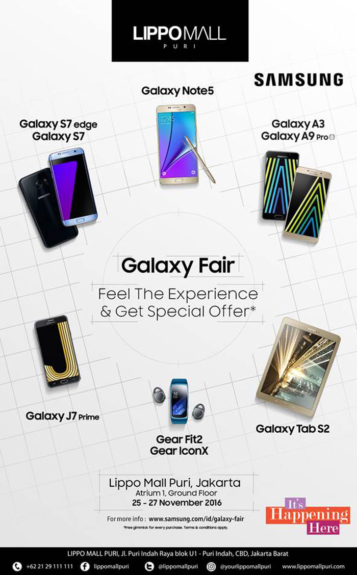 samsung galaxy fair in lippo mall puri st. moritz